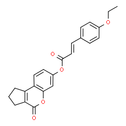 ChemSpider 2D Image | 4-Oxo-1,2,3,4-tetrahydrocyclopenta[c]chromen-7-yl (2E)-3-(4-ethoxyphenyl)acrylate | C23H20O5