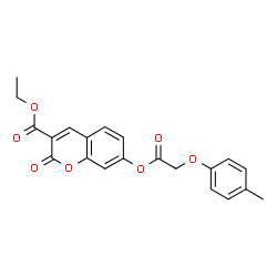 ChemSpider 2D Image | ethyl 7-[2-(4-methylphenoxy)acetyl]oxy-2-oxo-chromene-3-carboxylate | C21H18O7