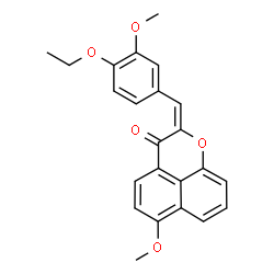 ChemSpider 2D Image | (2E)-2-(4-Ethoxy-3-methoxybenzylidene)-6-methoxybenzo[de]chromen-3(2H)-one | C23H20O5