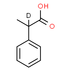 ChemSpider 2D Image | 2-Phenyl(2-~2~H)propanoic acid | C9H9DO2
