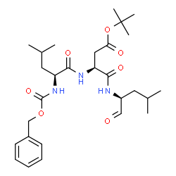 ChemSpider 2D Image | 2-Methyl-2-propanyl N-[(benzyloxy)carbonyl]-L-leucyl-N-[(2S)-4-methyl-1-oxo-2-pentanyl]-L-alpha-asparaginate | C28H43N3O7