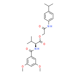 ChemSpider 2D Image | 2-[(4-Isopropylphenyl)amino]-2-oxoethyl N-(3,5-dimethoxybenzoyl)-L-valinate | C25H32N2O6