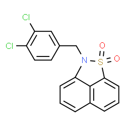 ChemSpider 2D Image | 2-(3,4-Dichlorobenzyl)-2H-naphtho[1,8-cd][1,2]thiazole 1,1-dioxide | C17H11Cl2NO2S