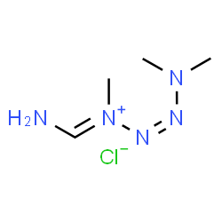 ChemSpider 2D Image | (1E,2Z)-1-(Aminomethylene)-1,4,4-trimethyl-2-tetraazen-1-ium chloride | C4H12ClN5