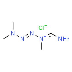 ChemSpider 2D Image | (1E,2E)-1-(Aminomethylene)-1,4,4-trimethyl-2-tetraazen-1-ium chloride | C4H12ClN5