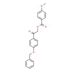ChemSpider 2D Image | 2-[4-(Benzyloxy)phenyl]-2-oxoethyl 4-methoxybenzoate | C23H20O5