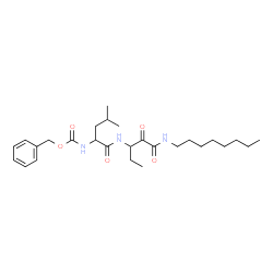ChemSpider 2D Image | N~2~-[(Benzyloxy)carbonyl]-N-[1-(octylamino)-1,2-dioxo-3-pentanyl]leucinamide | C27H43N3O5