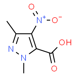 ChemSpider 2D Image | 1,3-Dimethyl-4-nitro-1H-pyrazole-5-carboxylic acid | C6H7N3O4