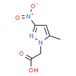 ChemSpider 2D Image | (5-METHYL-3-NITROPYRAZOL-1-YL)ACETIC ACID | C6H7N3O4
