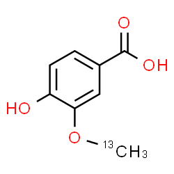 ChemSpider 2D Image | 4-Hydroxy-3-[(~13~C)methyloxy]benzoic acid | C713CH8O4