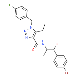 ChemSpider 2D Image | N-[1-(4-Bromophenyl)-1-methoxy-2-propanyl]-5-ethyl-1-(4-fluorobenzyl)-1H-1,2,3-triazole-4-carboxamide | C22H24BrFN4O2