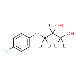 ChemSpider 2D Image | 3-(4-Chlorophenoxy)-1,2-(~2~H_5_)propanediol | C9H6D5ClO3