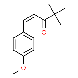 ChemSpider 2D Image | (1Z)-1-(4-Methoxyphenyl)-4,4-dimethyl-1-penten-3-one | C14H18O2