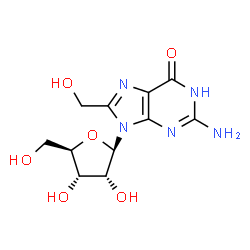 ChemSpider 2D Image | 8-(Hydroxymethyl)guanosine | C11H15N5O6