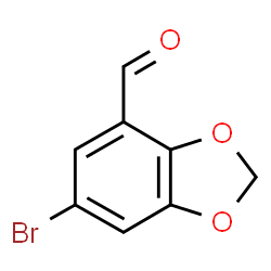 ChemSpider 2D Image | 6-Bromo-1,3-benzodioxole-4-carbaldehyde | C8H5BrO3
