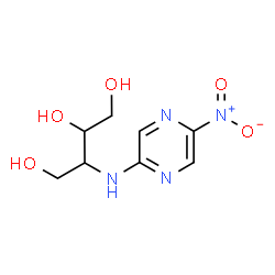 ChemSpider 2D Image | 3-[(5-Nitro-2-pyrazinyl)amino]-1,2,4-butanetriol | C8H12N4O5