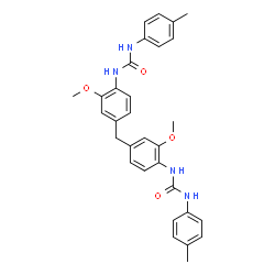 ChemSpider 2D Image | 1,1'-[Methylenebis(2-methoxy-4,1-phenylene)]bis[3-(4-methylphenyl)urea] | C31H32N4O4