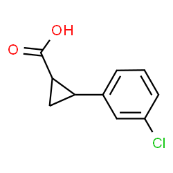 ChemSpider 2D Image | 2-(3-Chlorophenyl)cyclopropanecarboxylic acid | C10H9ClO2