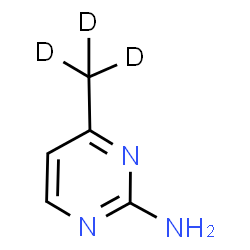 ChemSpider 2D Image | 4-(~2~H_3_)Methyl-2-pyrimidinamine | C5H4D3N3