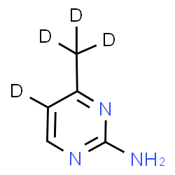 ChemSpider 2D Image | 4-(~2~H_3_)Methyl-2-(5-~2~H)pyrimidinamine | C5H3D4N3
