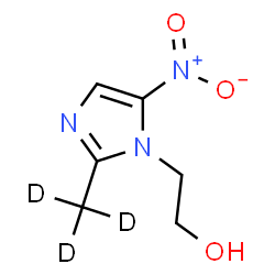 ChemSpider 2D Image | 2-[2-(~2~H_3_)Methyl-5-nitro-1H-imidazol-1-yl]ethanol | C6H6D3N3O3