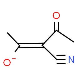 ChemSpider 2D Image | (2E)-3-Cyano-4-oxo-2-penten-2-olate | C6H6NO2