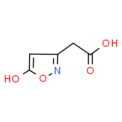 ChemSpider 2D Image | (5-Hydroxy-1,2-oxazol-3-yl)acetic acid | C5H5NO4