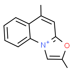 ChemSpider 2D Image | 2,5-Dimethyl[1,3]oxazolo[3,2-a]quinolin-10-ium | C13H12NO