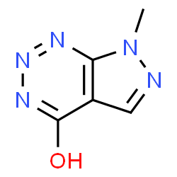 ChemSpider 2D Image | 7-Methyl-1,7-dihydro-4H-pyrazolo[3,4-d][1,2,3]triazin-4-one | C5H5N5O