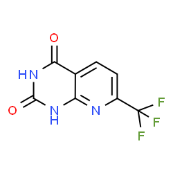 ChemSpider 2D Image | 7-(Trifluoromethyl)pyrido[2,3-d]pyrimidine-2,4(1H,3H)-dione | C8H4F3N3O2