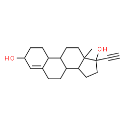 ChemSpider 2D Image | 19-Norpregn-4-en-20-yne-3,17-diol | C20H28O2