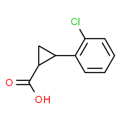 ChemSpider 2D Image | 2-(2-Chlorophenyl)cyclopropanecarboxylic acid | C10H9ClO2
