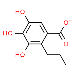 ChemSpider 2D Image | 3,4,5-Trihydroxy-2-propylbenzoate | C10H11O5