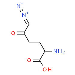 ChemSpider 2D Image | 6-Diazo-5-oxo-L-norleucine | C6H9N3O3