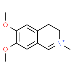 ChemSpider 2D Image | 3,4-Dihydro-6,7-dimethoxy-2-methylisoquinolinium | C12H16NO2