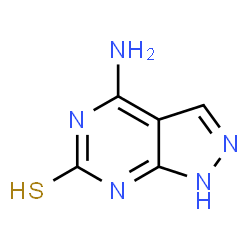 ChemSpider 2D Image | 4-Amino-2H-pyrazolo[3,4-d]pyrimidine-6-thiol | C5H5N5S