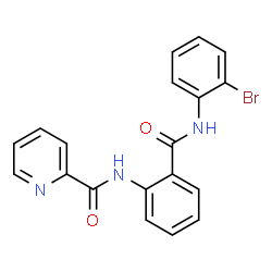 ChemSpider 2D Image | N-{2-[(2-Bromophenyl)carbamoyl]phenyl}-2-pyridinecarboxamide | C19H14BrN3O2