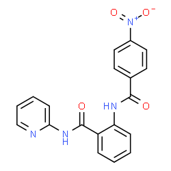 ChemSpider 2D Image | 2-[(4-Nitrobenzoyl)amino]-N-(2-pyridinyl)benzamide | C19H14N4O4
