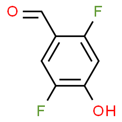 ChemSpider 2D Image | 2,5-difluoro-4-hydroxybenzaldehyde | C7H4F2O2