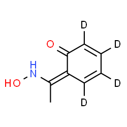 ChemSpider 2D Image | (6Z)-6-[1-(Hydroxyamino)ethylidene](~2~H_4_)-2,4-cyclohexadien-1-one | C8H5D4NO2