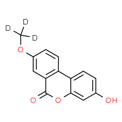 ChemSpider 2D Image | 3-Hydroxy-8-[(~2~H_3_)methyloxy]-6H-benzo[c]chromen-6-one | C14H7D3O4