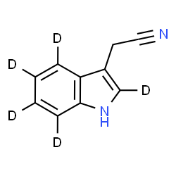ChemSpider 2D Image | (2,4,5,6,7-~2~H_5_)-1H-Indol-3-ylacetonitrile | C10H3D5N2