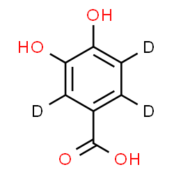 ChemSpider 2D Image | 3,4-Dihydroxy(~2~H_3_)benzoic acid | C7H3D3O4