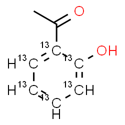 ChemSpider 2D Image | 1-[2-Hydroxy(~13~C_6_)phenyl]ethanone | C213C6H8O2