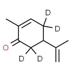 ChemSpider 2D Image | 5-Isopropenyl-2-methyl(4,4,6,6-~2~H_4_)-2-cyclohexen-1-one | C10H10D4O
