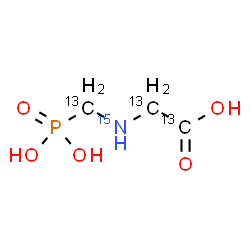 ChemSpider 2D Image | N-[Phosphono(~13~C)methyl](~13~C_2_,~15~N)glycine | 13C3H815NO5P