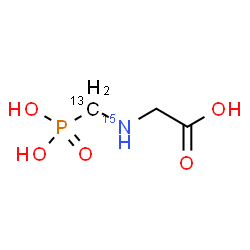 ChemSpider 2D Image | N-[Phosphono(~13~C)methyl](~15~N)glycine | C213CH815NO5P