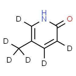 ChemSpider 2D Image | 5-(~2~H_3_)Methyl-2(1H)-(3,4,6-~2~H_3_)pyridinone | C6HD6NO