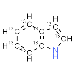 ChemSpider 2D Image | (~13~C_8_)-1H-Indole | 13C8H7N