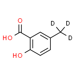 ChemSpider 2D Image | 2-Hydroxy-5-(~2~H_3_)methylbenzoic acid | C8H5D3O3